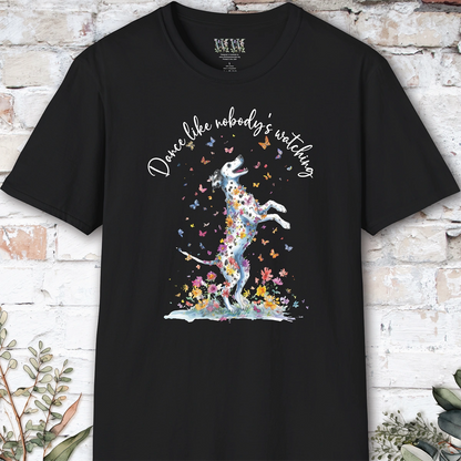 Dalmatian #2 "Dance like nobody's watching" unisex T shirt