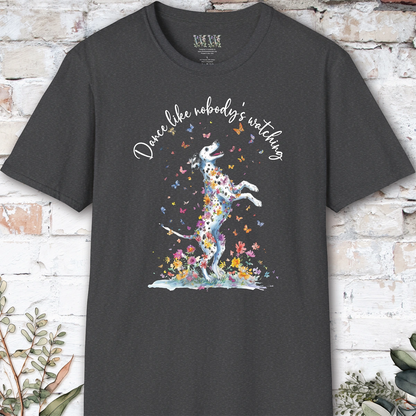 Dalmatian #2 "Dance like nobody's watching" unisex T shirt