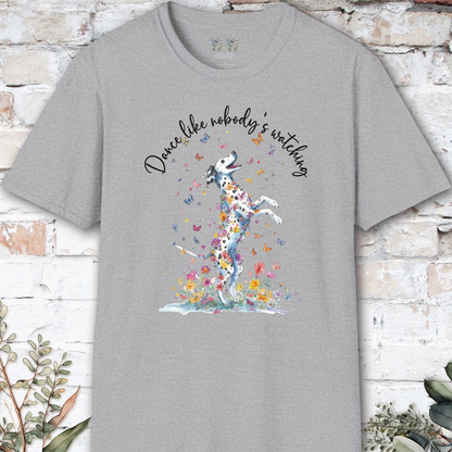 Dalmatian #2 "Dance like nobody's watching" unisex T shirt