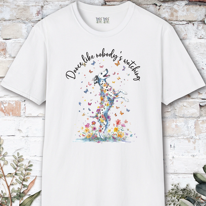 Dalmatian #2 "Dance like nobody's watching" unisex T shirt