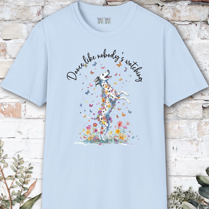 Dalmatian #2 "Dance like nobody's watching" unisex T shirt