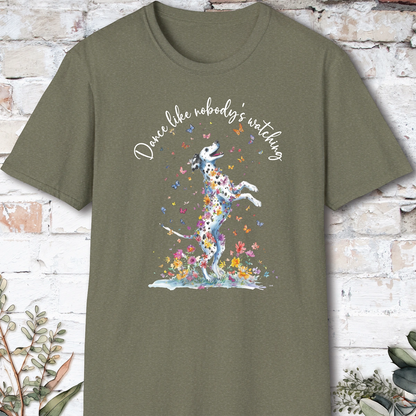Dalmatian #2 "Dance like nobody's watching" unisex T shirt