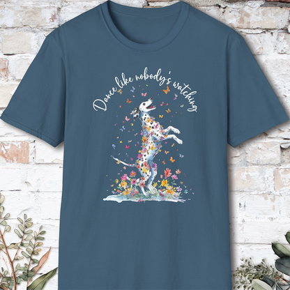 Dalmatian #2 "Dance like nobody's watching" unisex T shirt