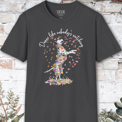 Dalmatian "Dance like nobody's watching" unisex T shirt