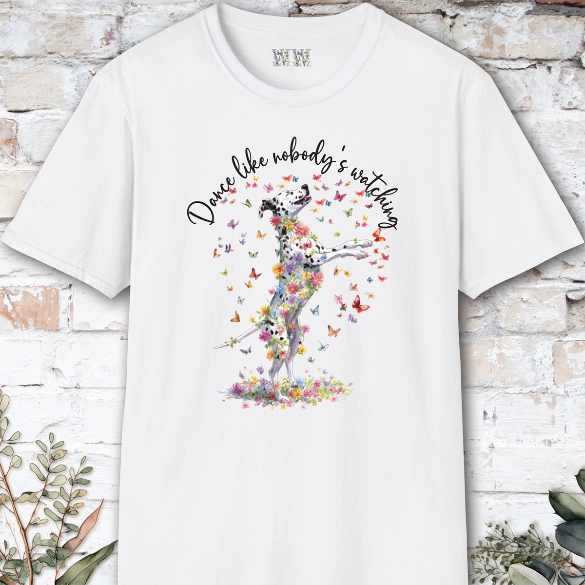 Dalmatian "Dance like nobody's watching" unisex T shirt