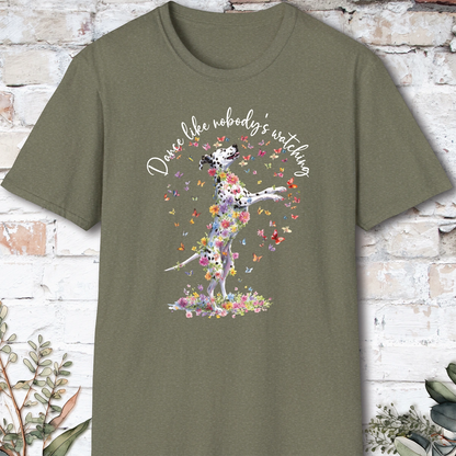 Dalmatian "Dance like nobody's watching" unisex T shirt