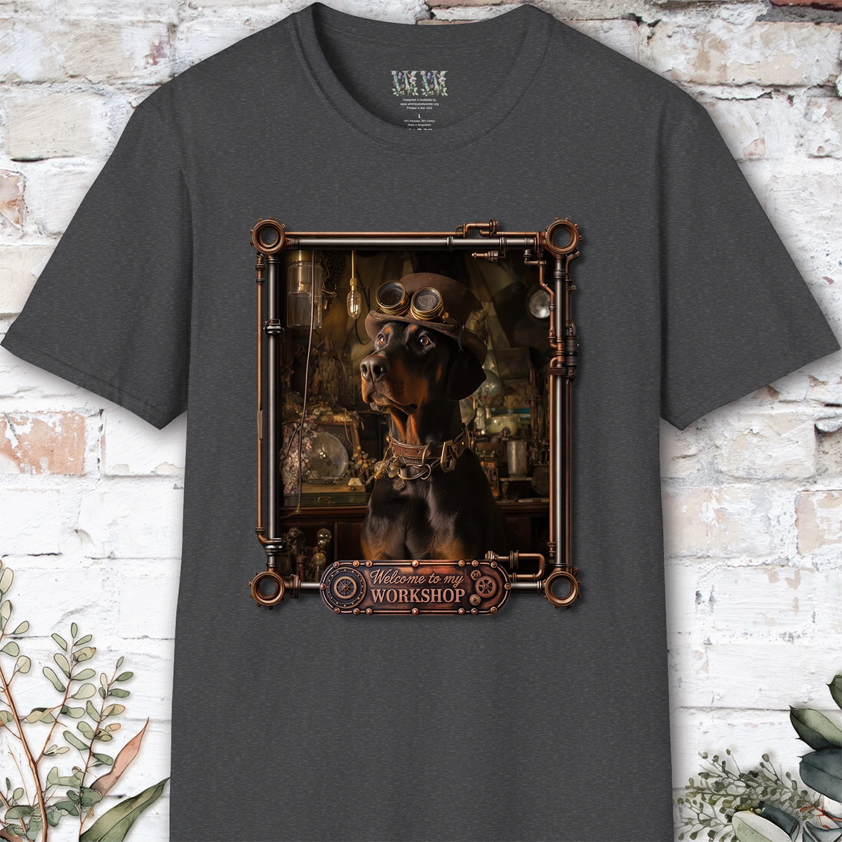 Doberman #1 Steampunk Unisex T shirt