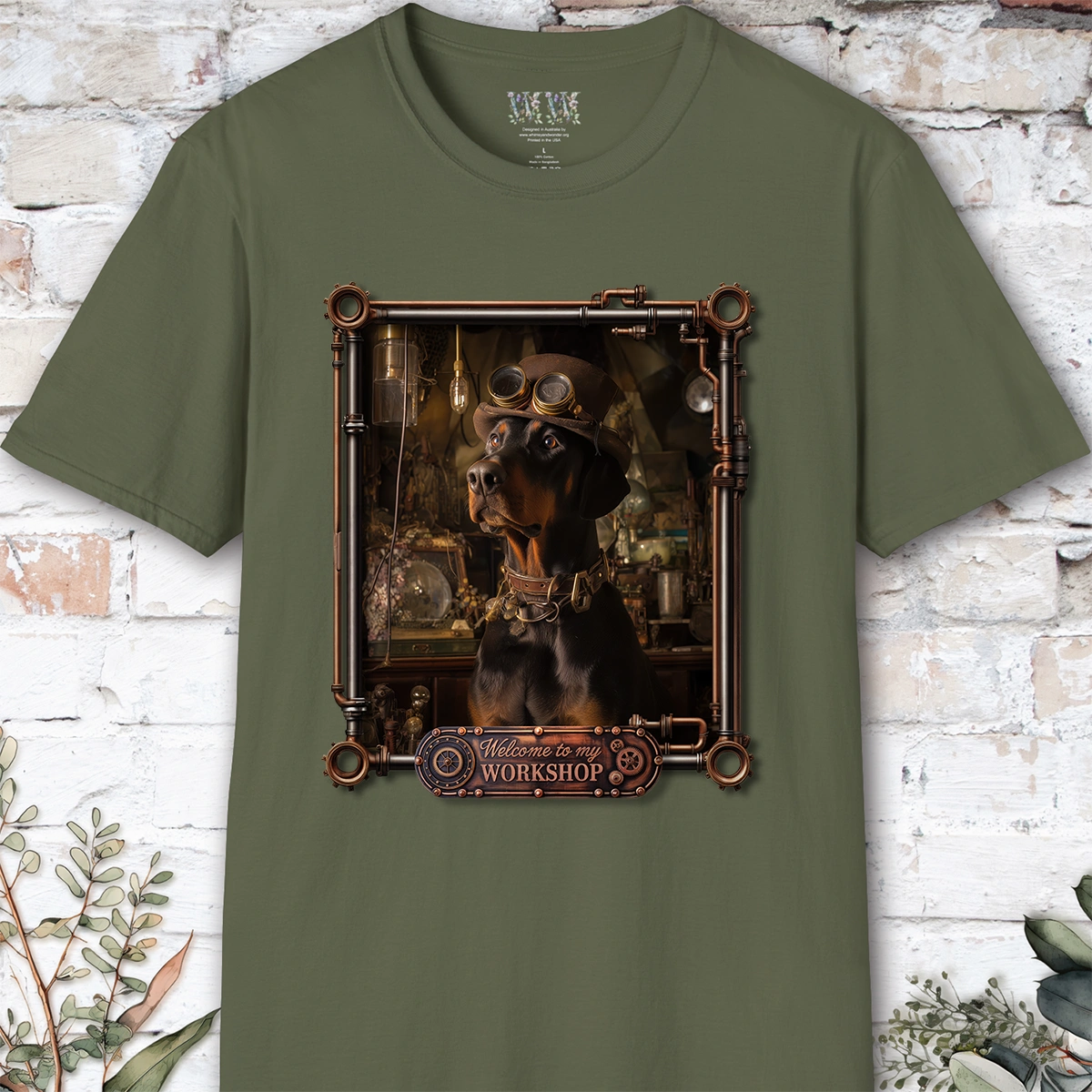 Doberman #1 Steampunk Unisex T shirt