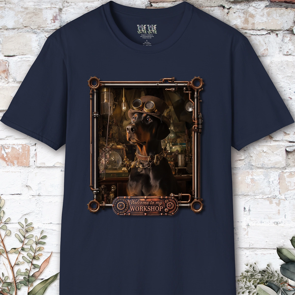 Doberman #1 Steampunk Unisex T shirt