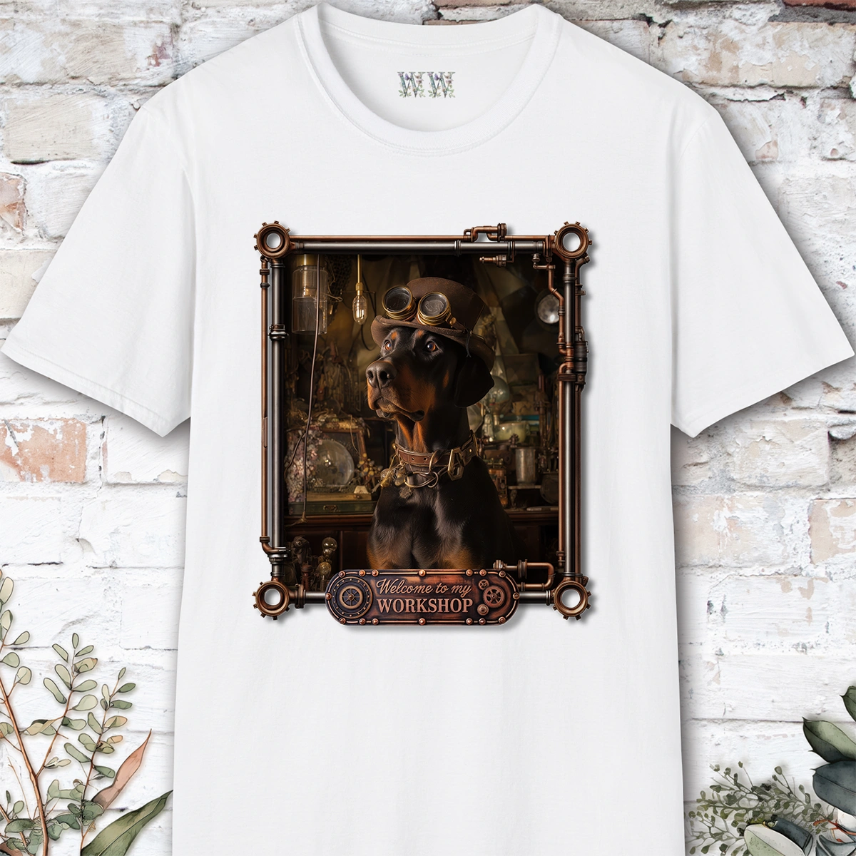 Doberman #1 Steampunk Unisex T shirt