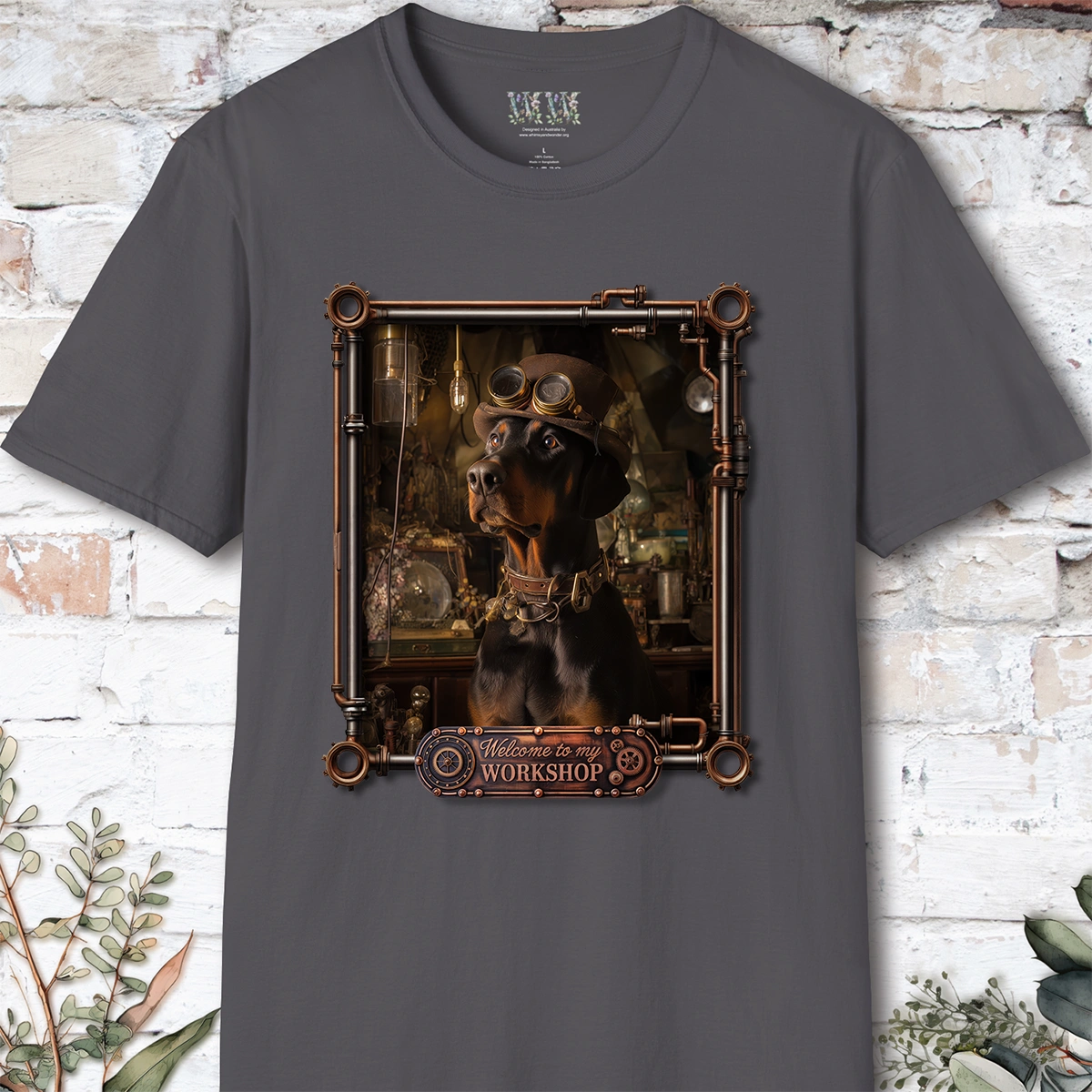 Doberman #1 Steampunk Unisex T shirt