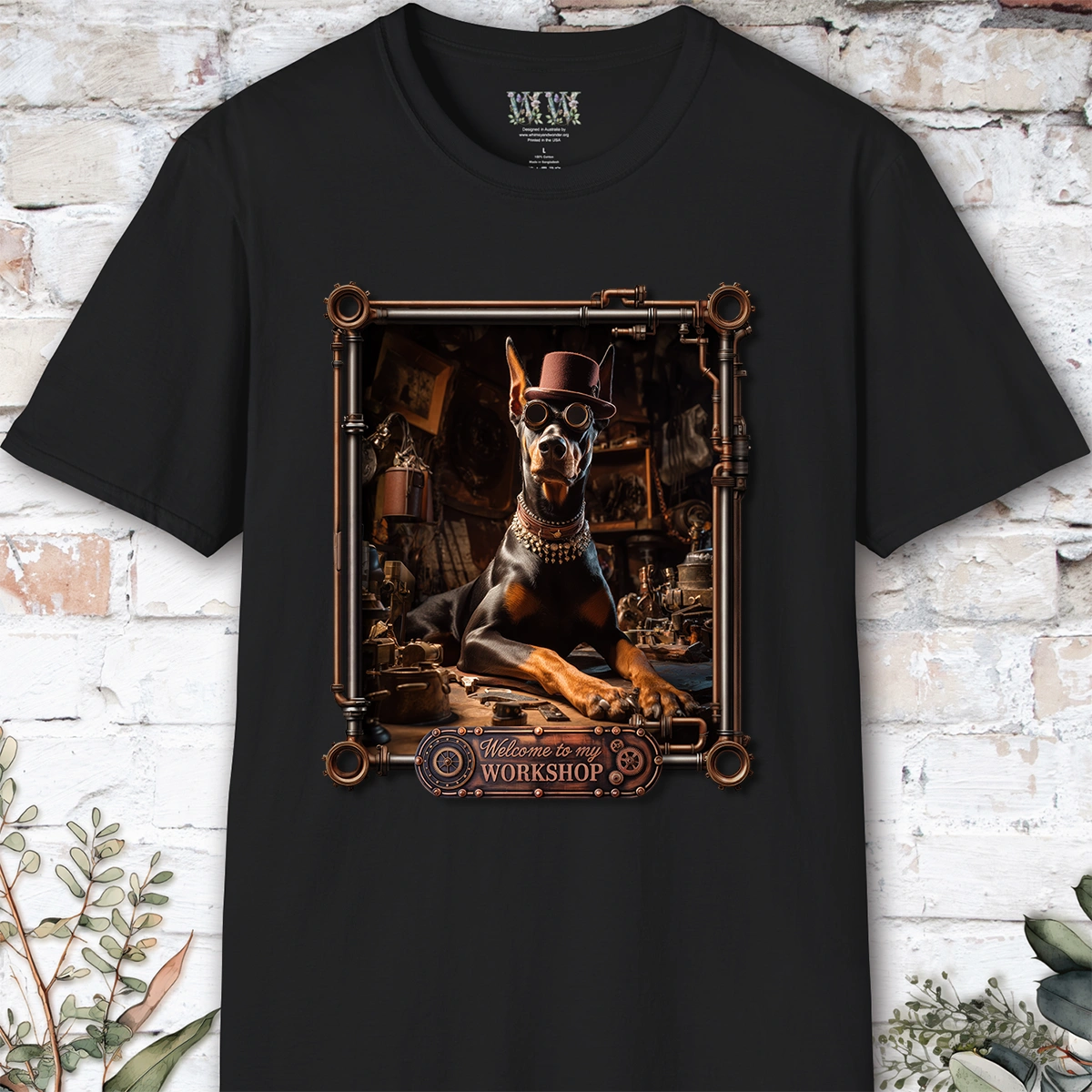 Doberman #2 Steampunk Unisex T shirt