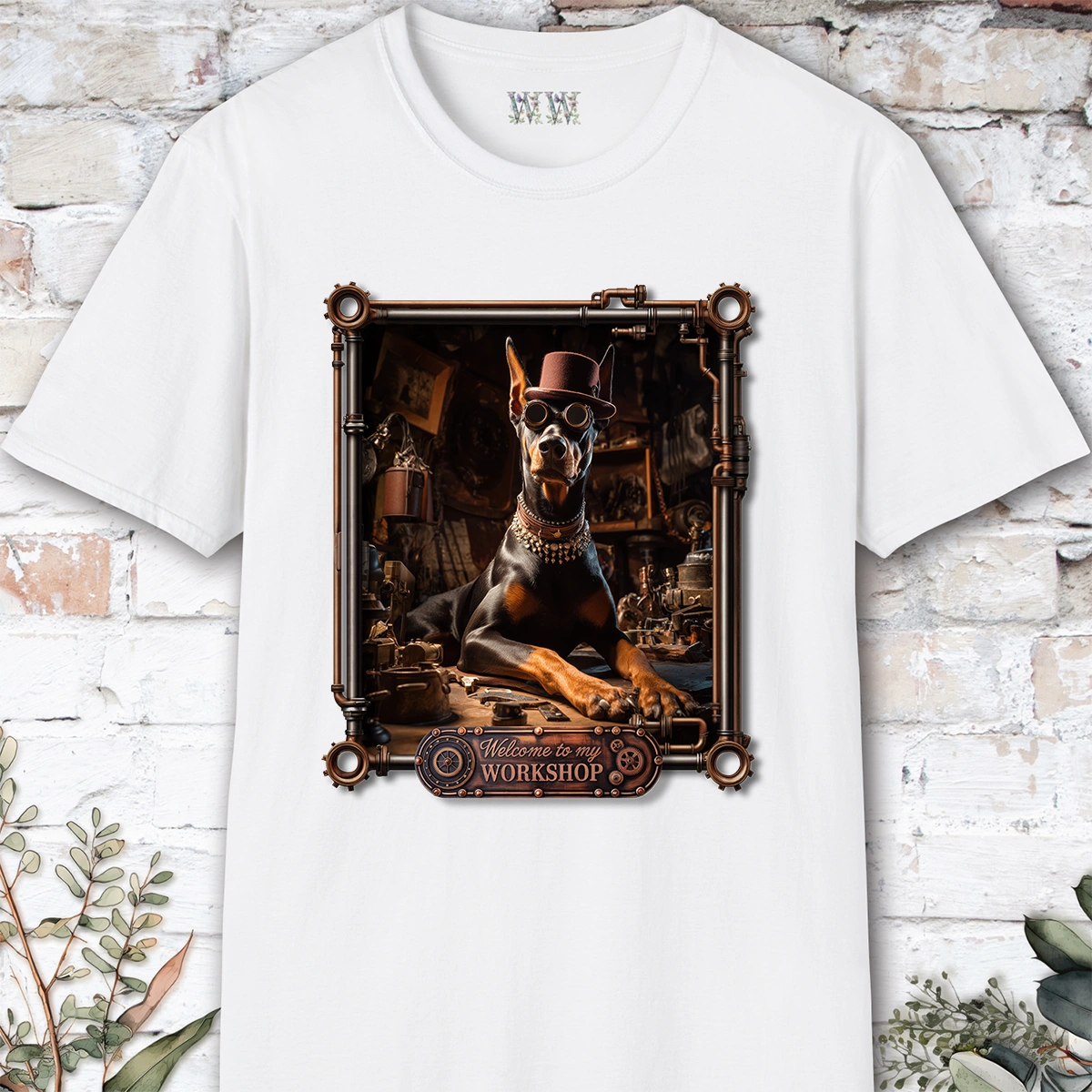 Doberman #2 Steampunk Unisex T shirt