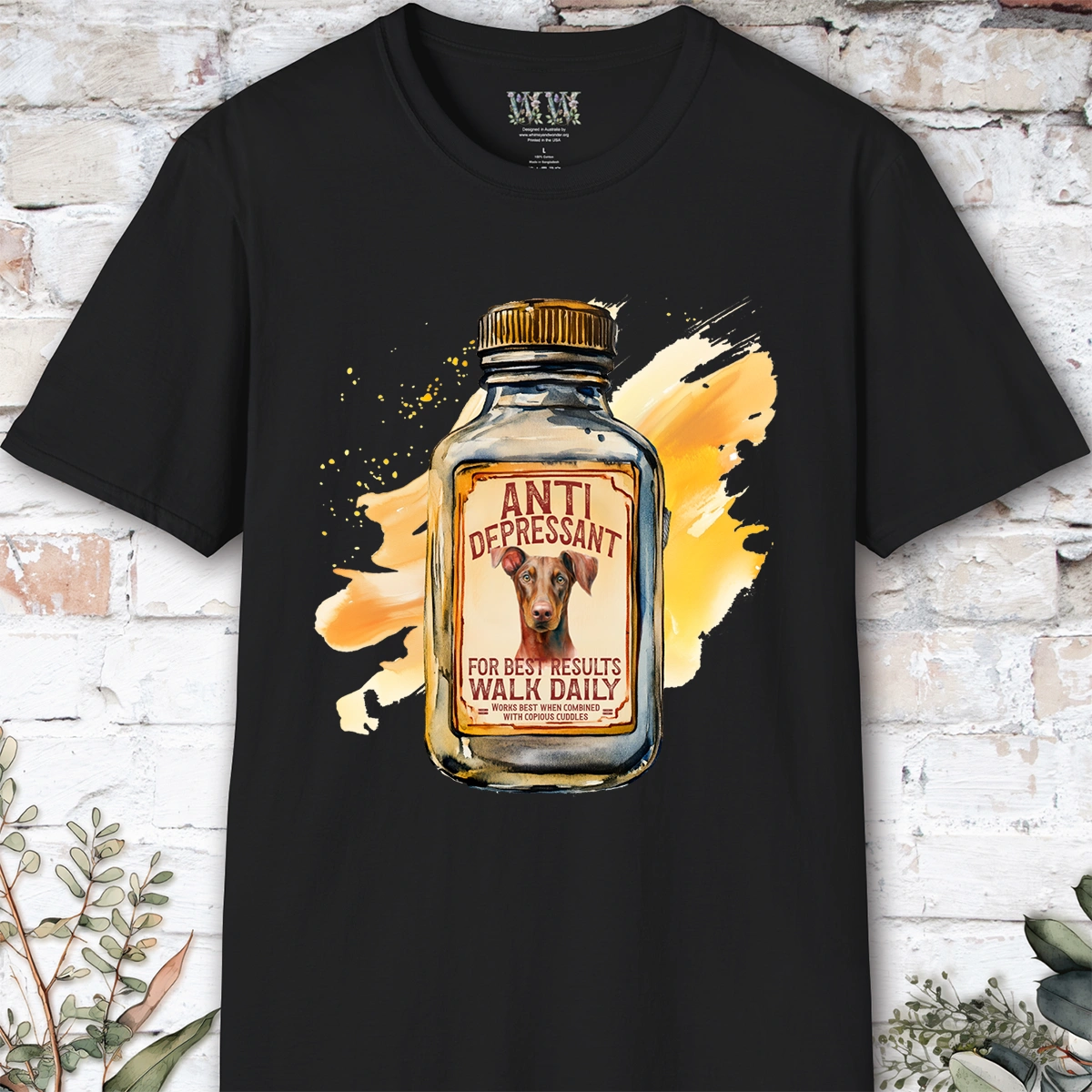 Doberman Pinscher #1 Antidepressant T shirt