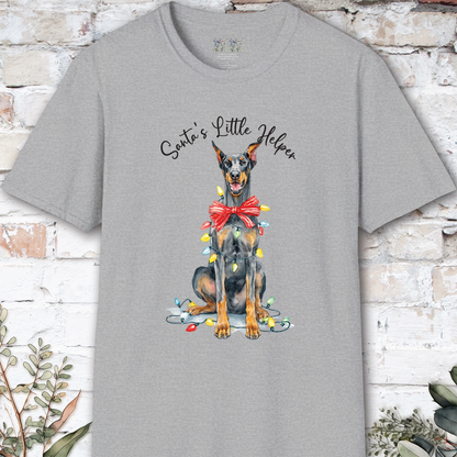 Doberman Pinscher #1 (Crop ears) Santa's little helper. unisex T shirt