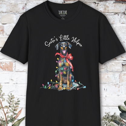 Doberman Pinscher #2 Santa's little helper. unisex T shirt