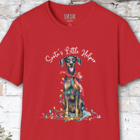 Doberman Pinscher #2 Santa's little helper. unisex T shirt