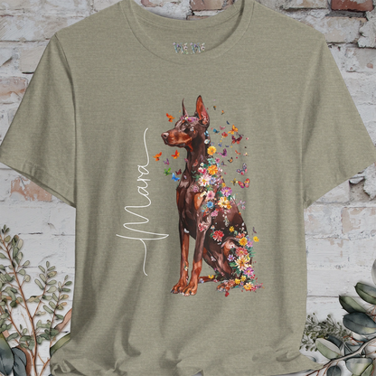 Doberman Pinscher #3 Floral Personalized T shirt