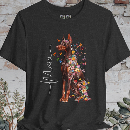 Doberman Pinscher #3 Floral Personalized T shirt