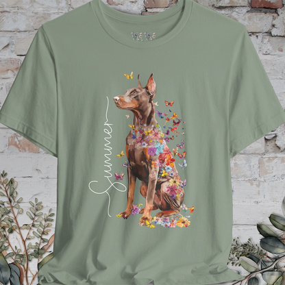 Doberman Pinscher #4 Floral Personalized T shirt