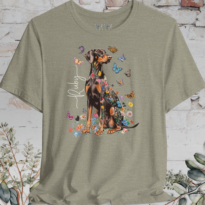 Doberman Pinscher #6 Floral Personalized T shirt