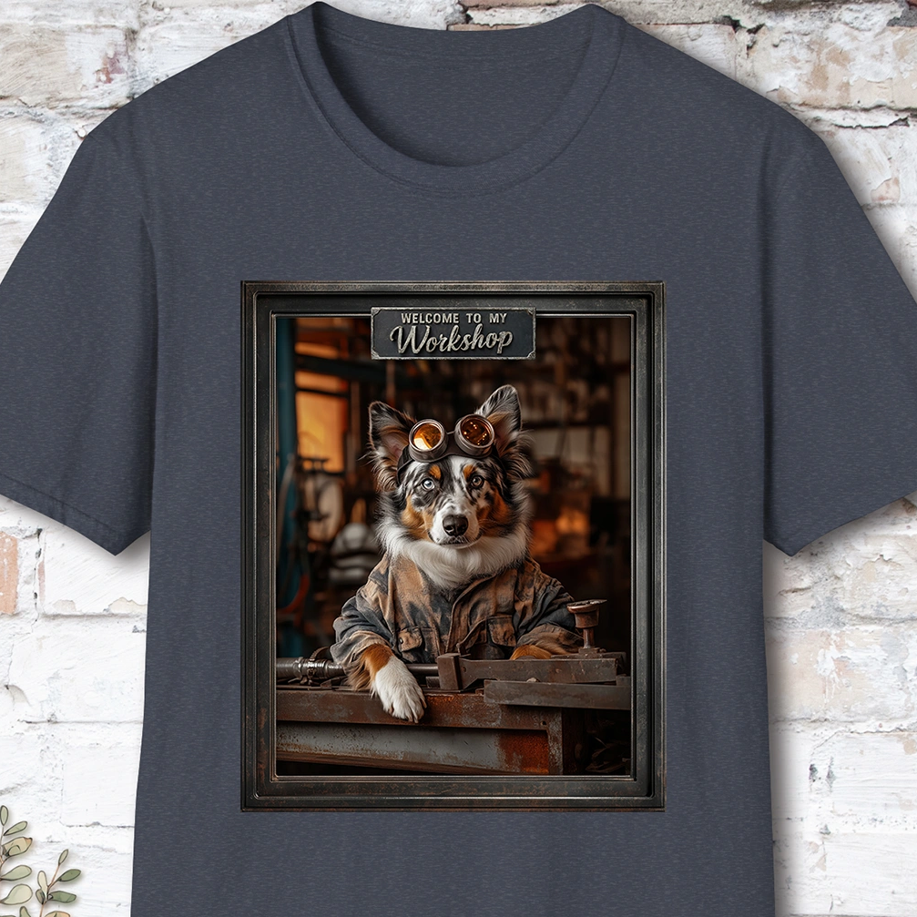 Australian Shepherd Workshop Unisex T shirt