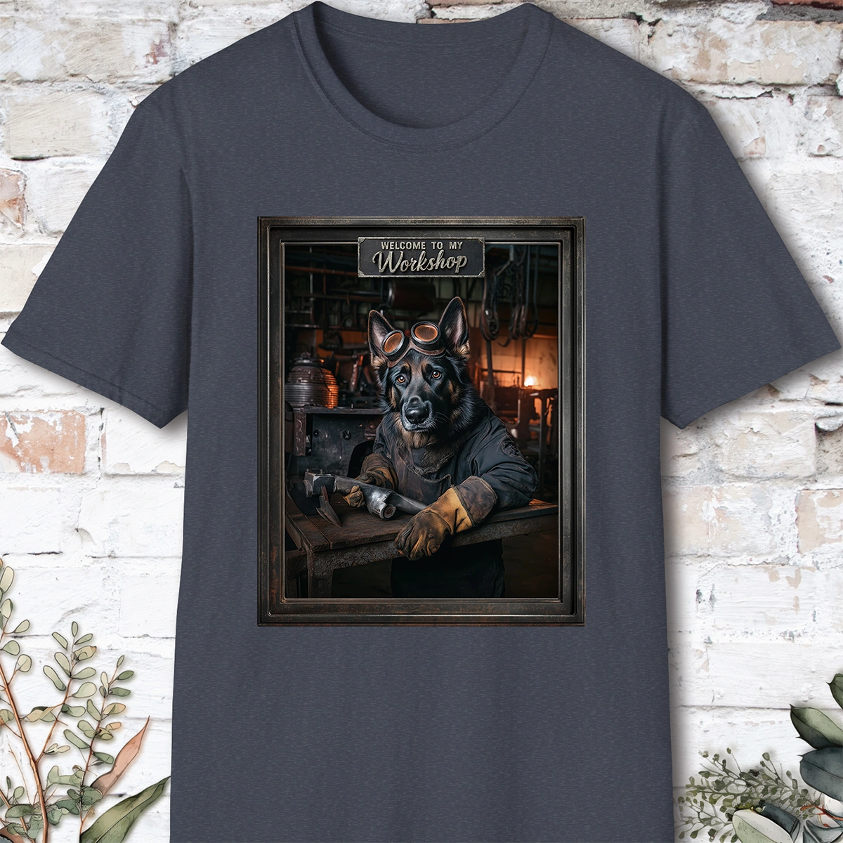 Black German Shepherd #2 Workshop Unisex T shirt