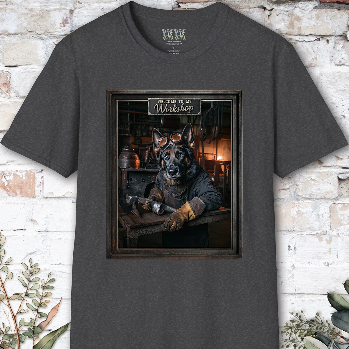 Black German Shepherd #2 Workshop Unisex T shirt
