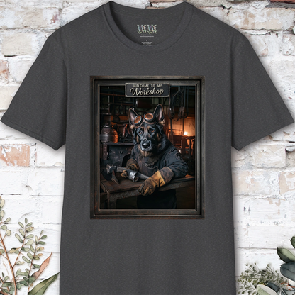 Black German Shepherd #2 Workshop Unisex T shirt