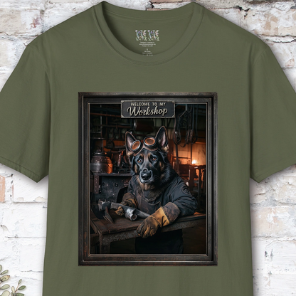 Black German Shepherd #2 Workshop Unisex T shirt