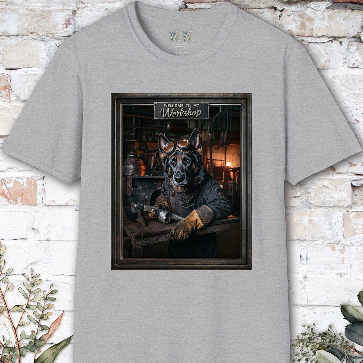 Black German Shepherd #2 Workshop Unisex T shirt
