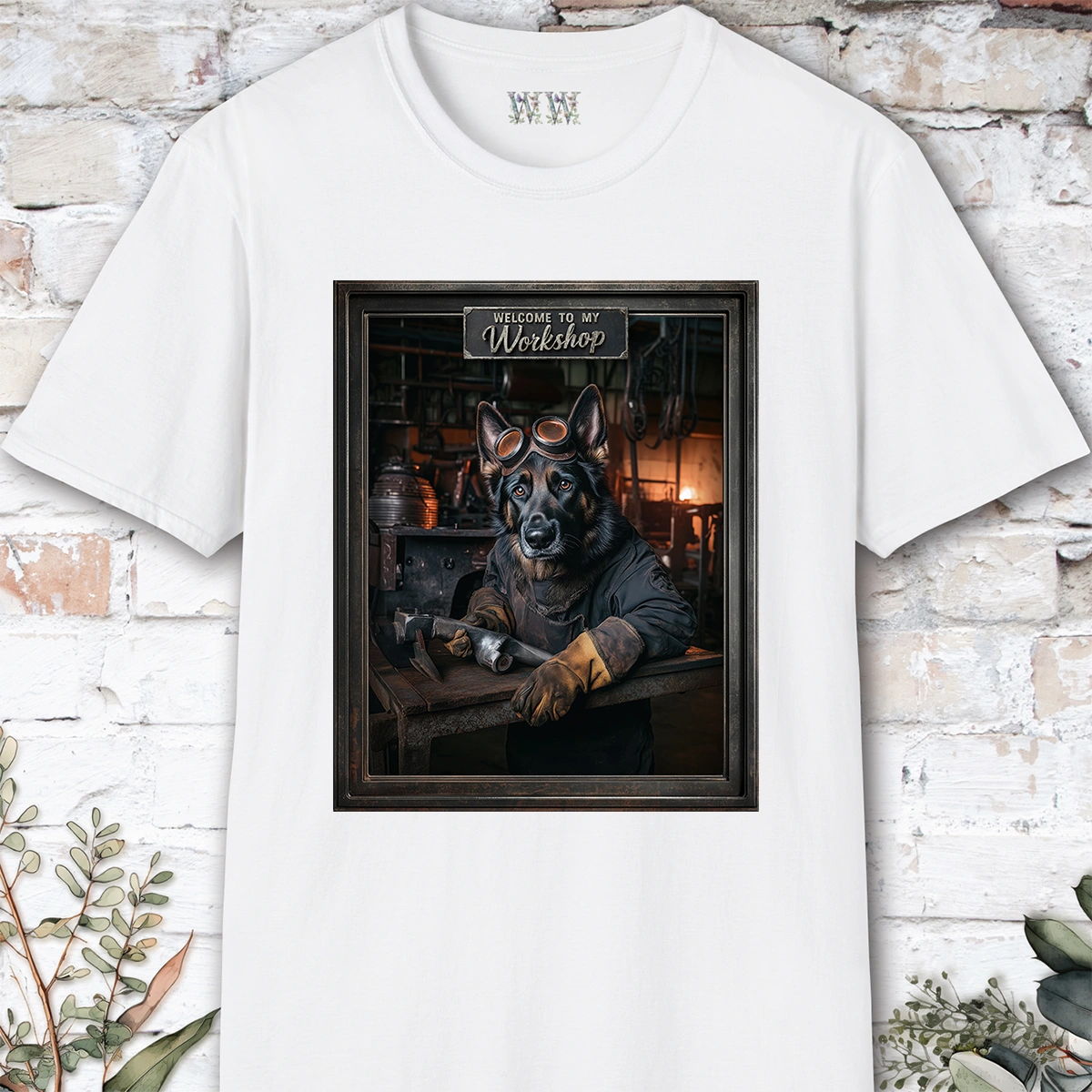 Black German Shepherd #2 Workshop Unisex T shirt