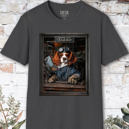 Cavalier King Charles Spaniel Workshop Unisex T shirt