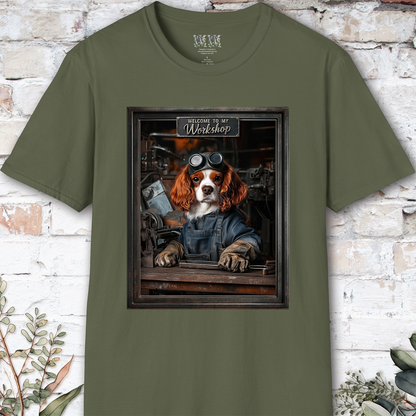 Cavalier King Charles Spaniel Workshop Unisex T shirt