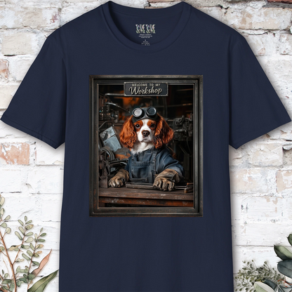 Cavalier King Charles Spaniel Workshop Unisex T shirt