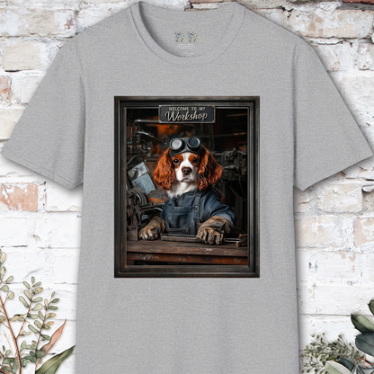 Cavalier King Charles Spaniel Workshop Unisex T shirt