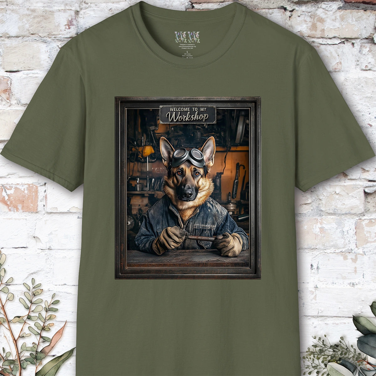 German Shepherd Workshop Unisex T shirt
