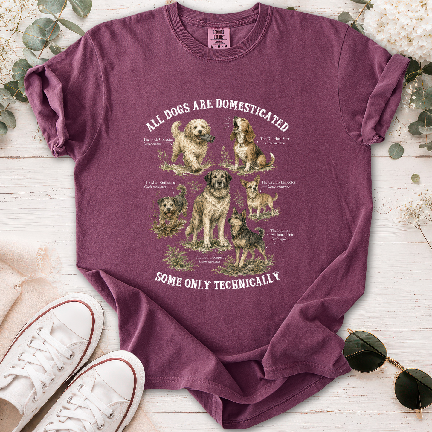 All Dogs are Domesticated, Unisex Comfort Colors T shirt