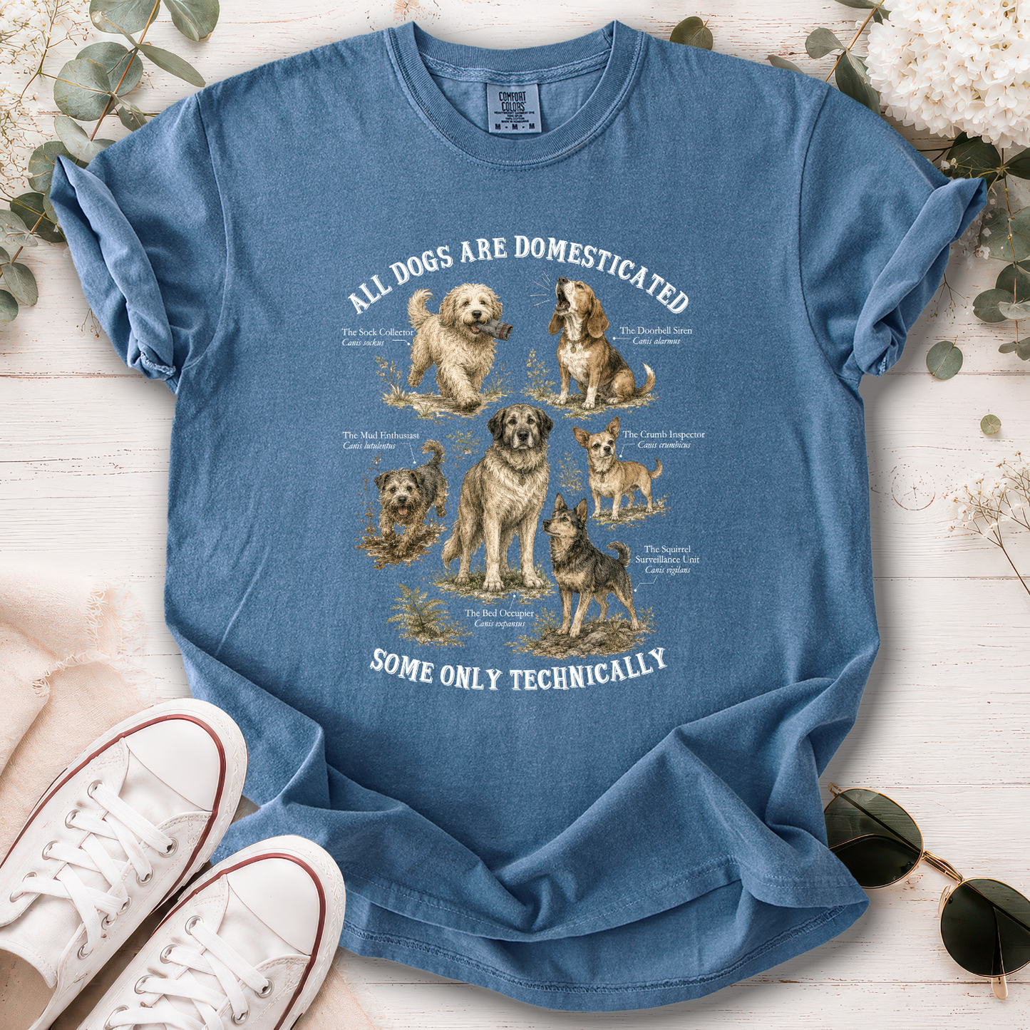 All Dogs are Domesticated, Unisex Comfort Colors T shirt