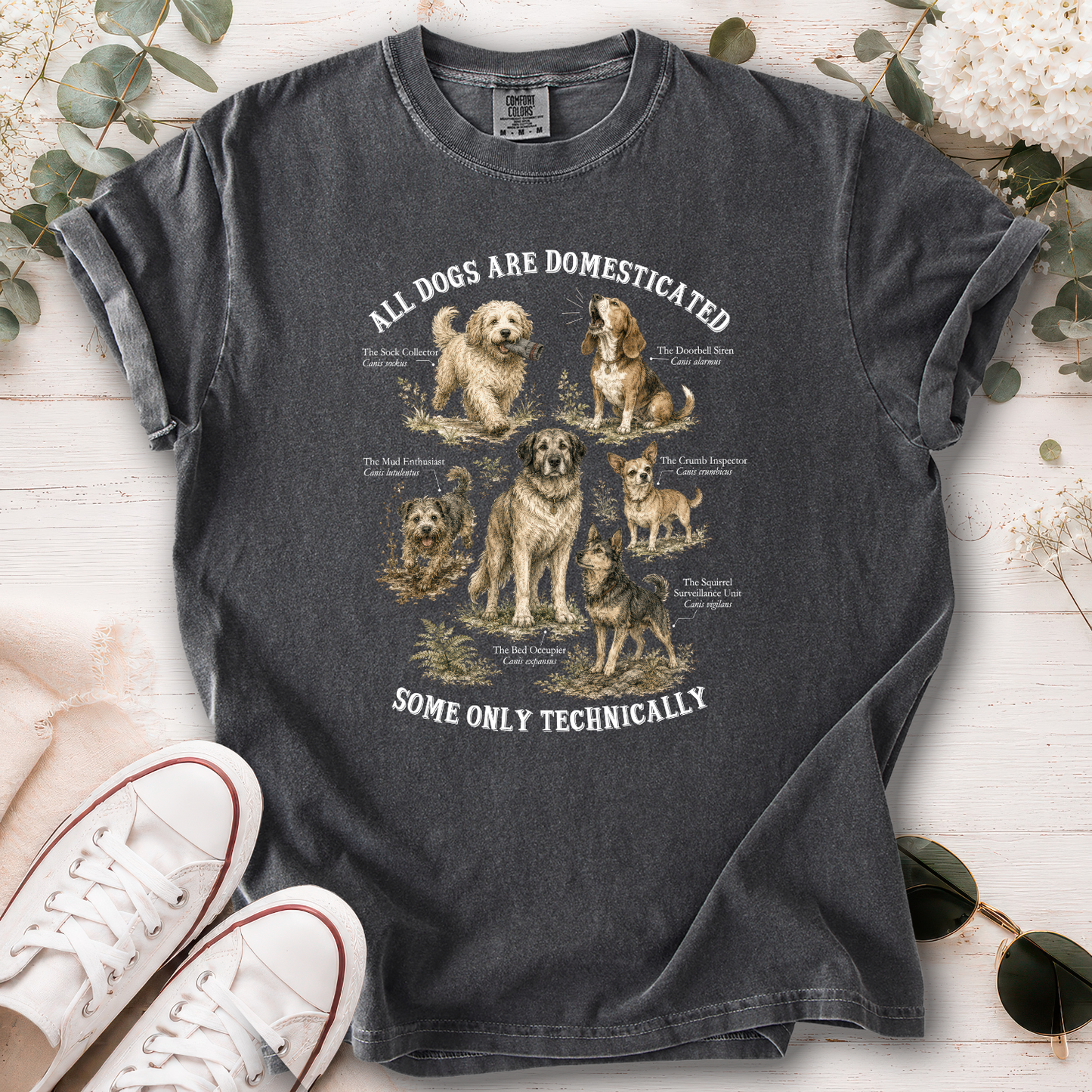 All Dogs are Domesticated, Unisex Comfort Colors T shirt