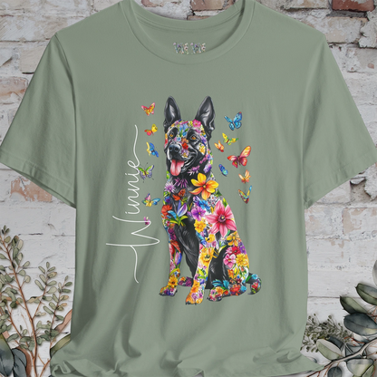 Dutch Shepherd #1 Floral Personalized T shirt