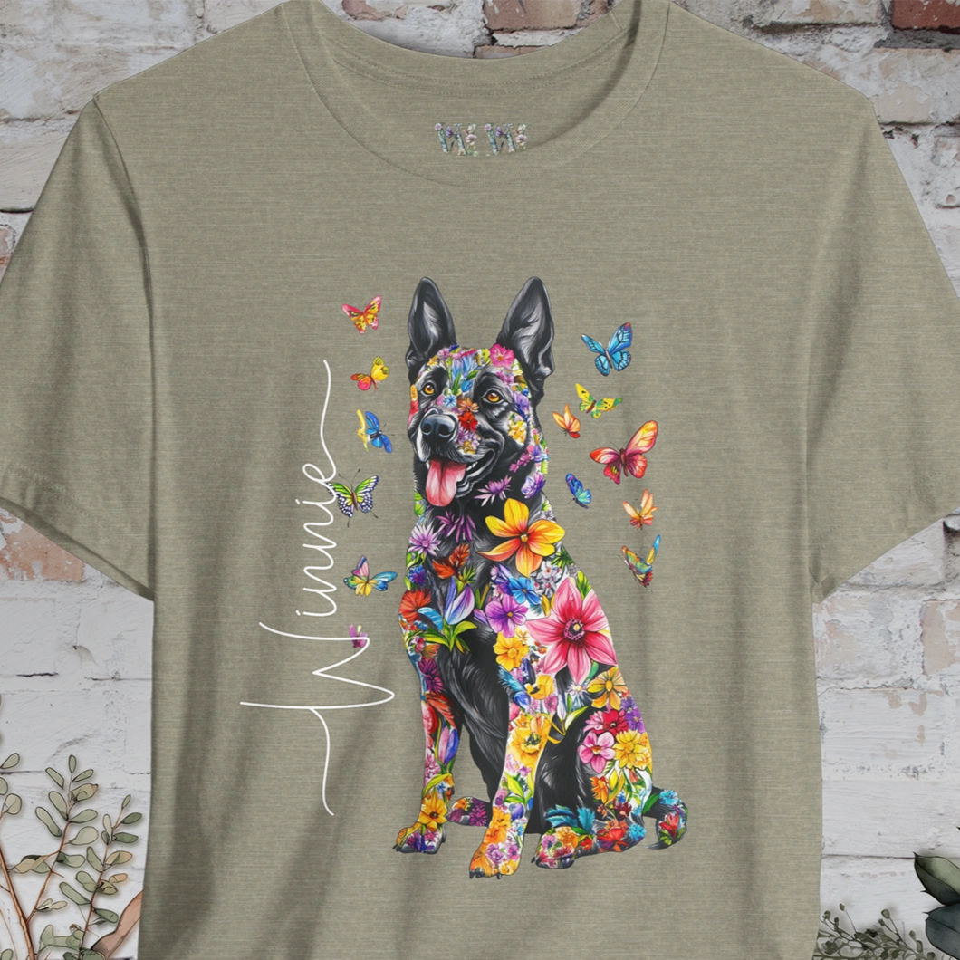 Dutch Shepherd #1 Floral Personalized T shirt