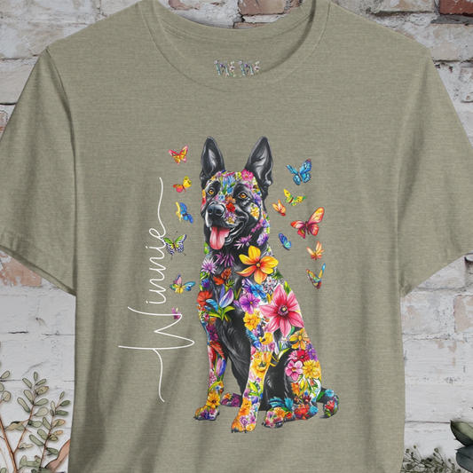 Dutch Shepherd #1 Floral Personalized T shirt