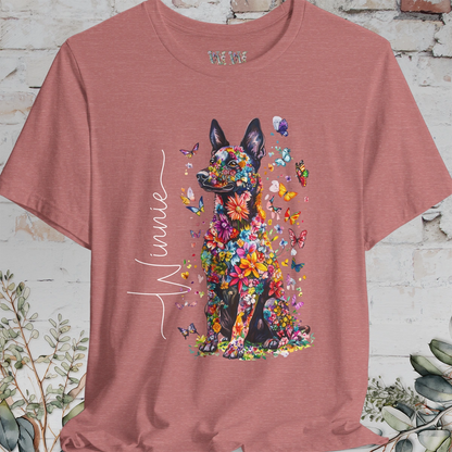 Dutch Shepherd #2 Floral Personalized T shirt