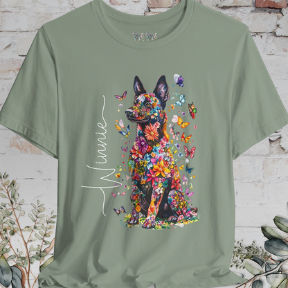 Dutch Shepherd #2 Floral Personalized T shirt