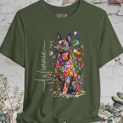 Dutch Shepherd #2 Floral Personalized T shirt