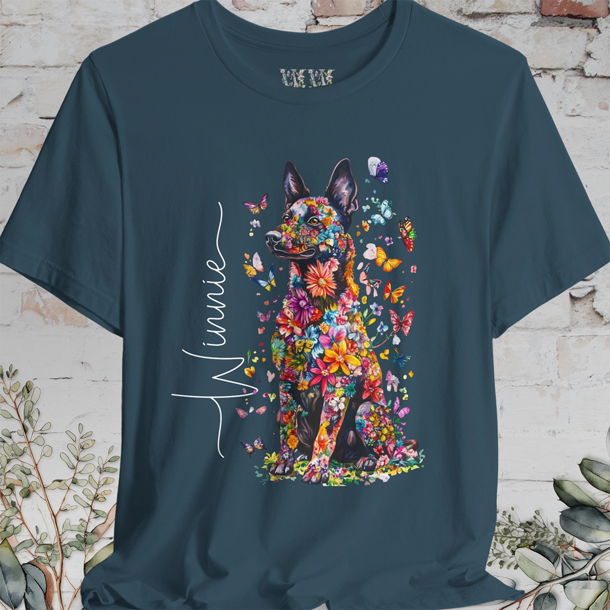 Dutch Shepherd #2 Floral Personalized T shirt