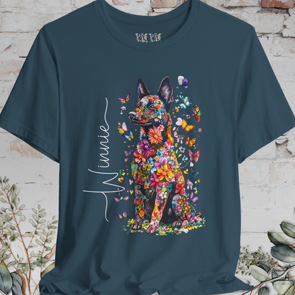 Dutch Shepherd #2 Floral Personalized T shirt
