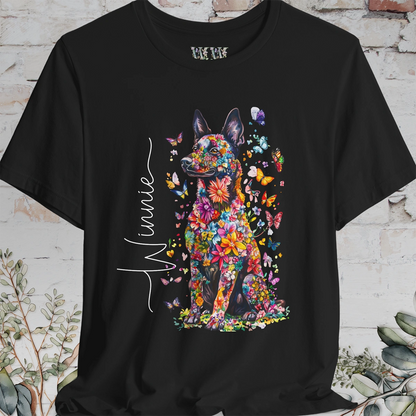 Dutch Shepherd #2 Floral Personalized T shirt