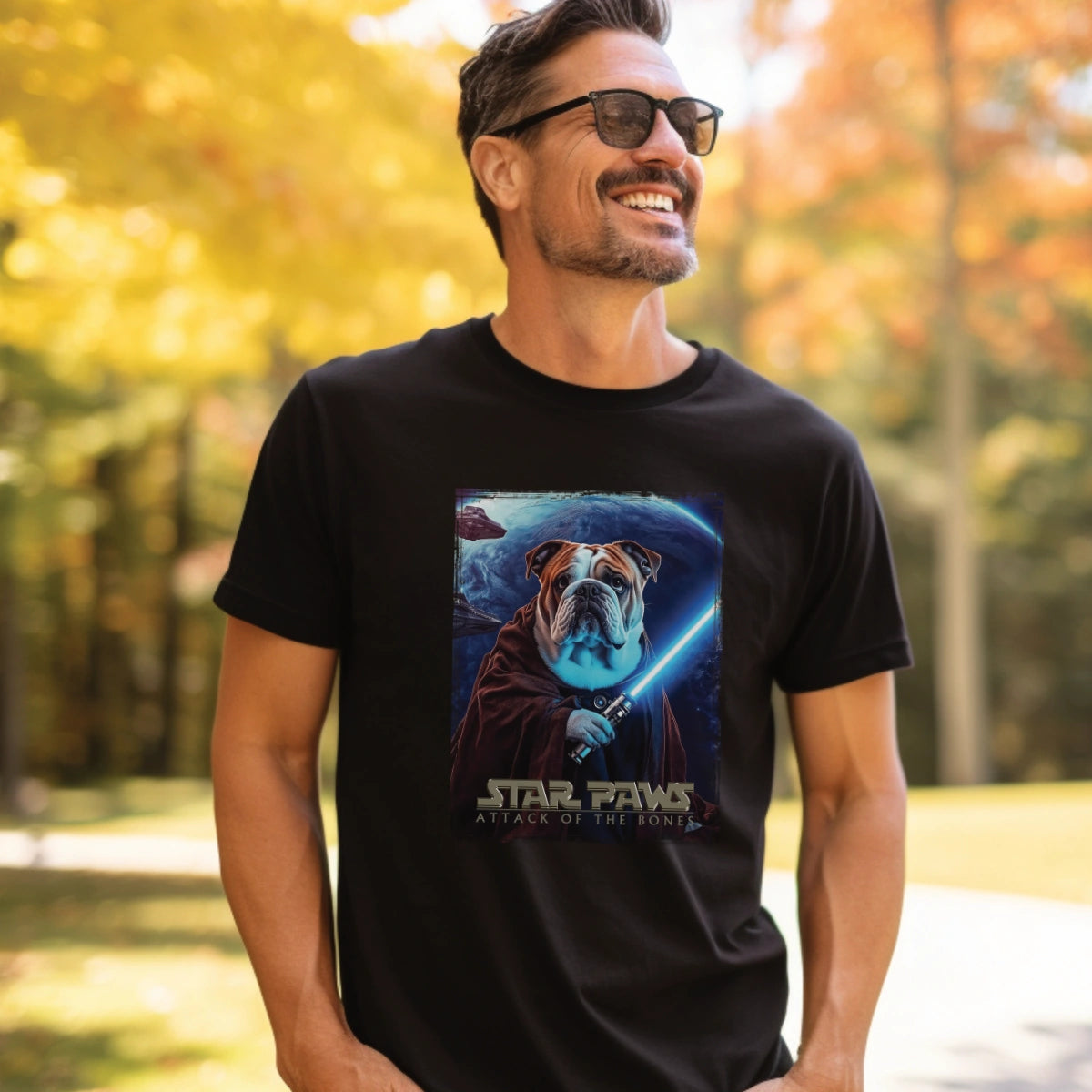 English Bulldog #2 Star Paws Unisex T shirt